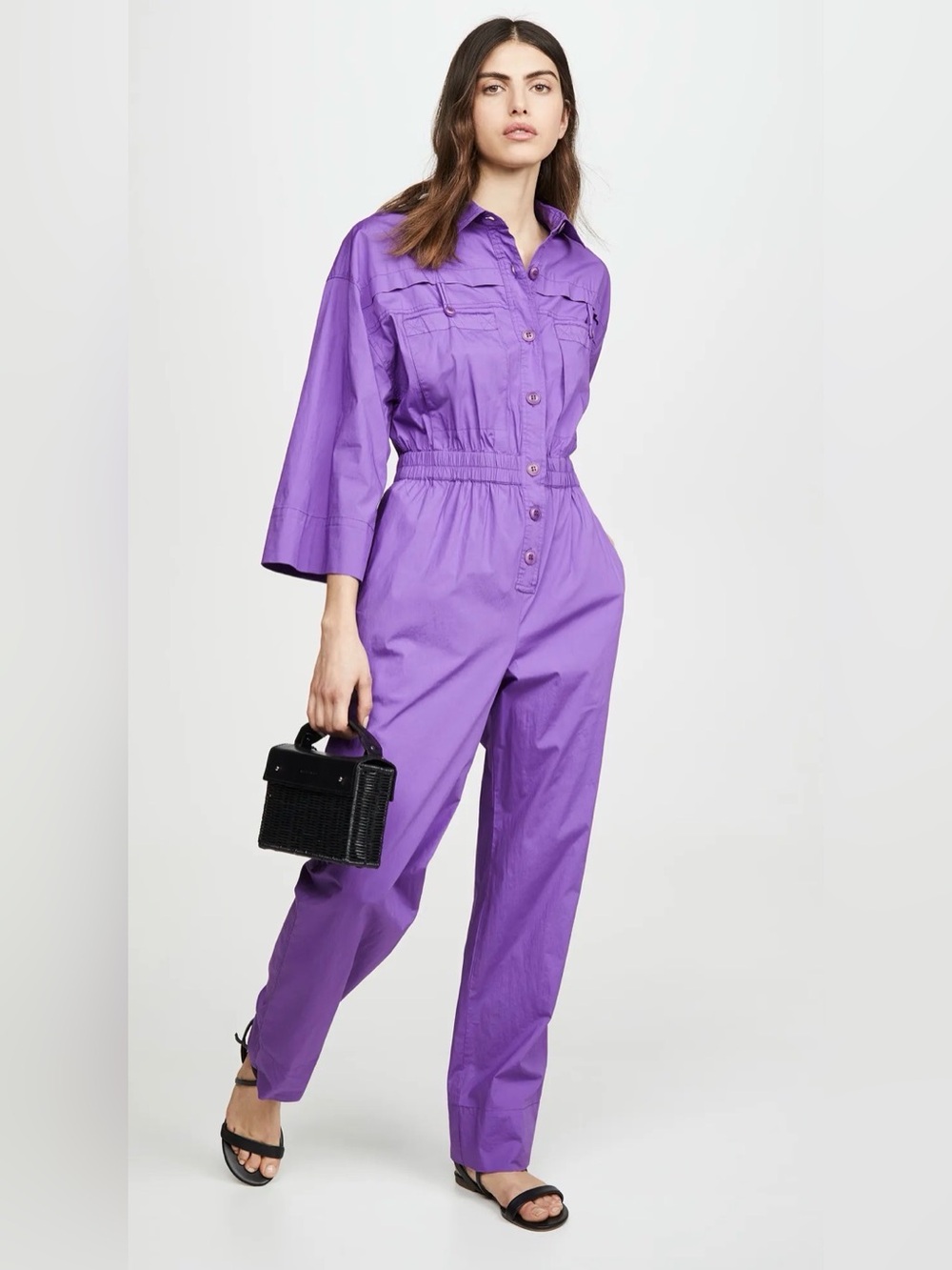 SEA New York Tabitha Purple Jumpsuit Size 00 Game Day Mardi Gras